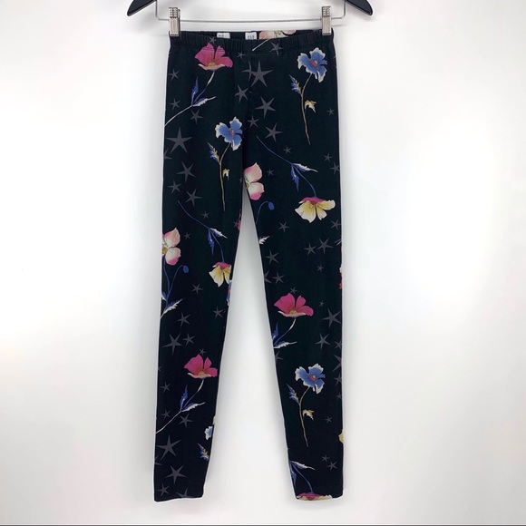2/$20 GAP Kids Girl's Jersey Star and Floral Patterned Leggings, XXL (14 - 16) - Picture 5 of 14